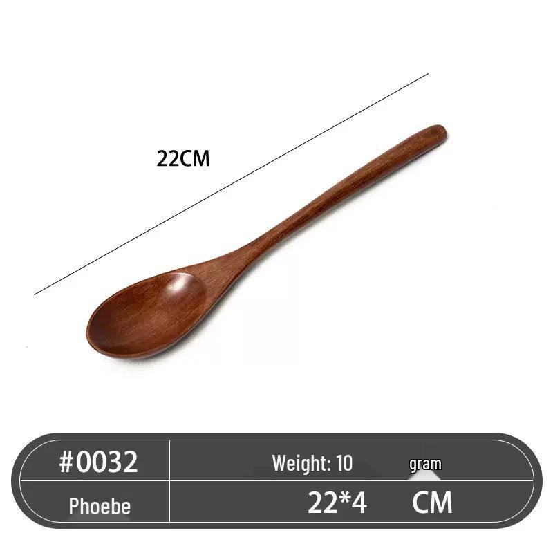 Japanese-Style Wooden Chopsticks, Spoon, and Fork Set with Portable Cloth Bag