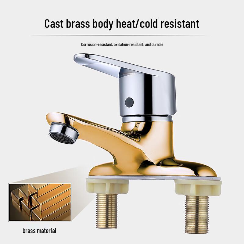LELSDAN LD5422 Dual-Hole Basin Faucet
