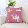 New Unicorn Cushion Cover Hot Polyester Cartoon Unicorn Pillowcase Kids Room Decoration Sofa Couch Throw Pillow Cover Decorative