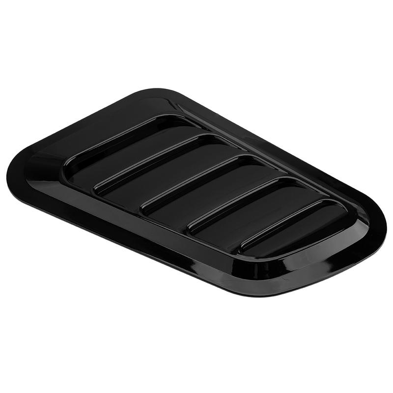 1 Pair Engine Hood Bonnet Side Air Flow Vent Cover Scoop Trim Fit for Ford Glossy Black