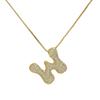 Luxury Zircon 26 English Letter Pendant Necklace for Women Gold Plated Stainless Steel Chain Fat Alphabet Hip Hop Necklace