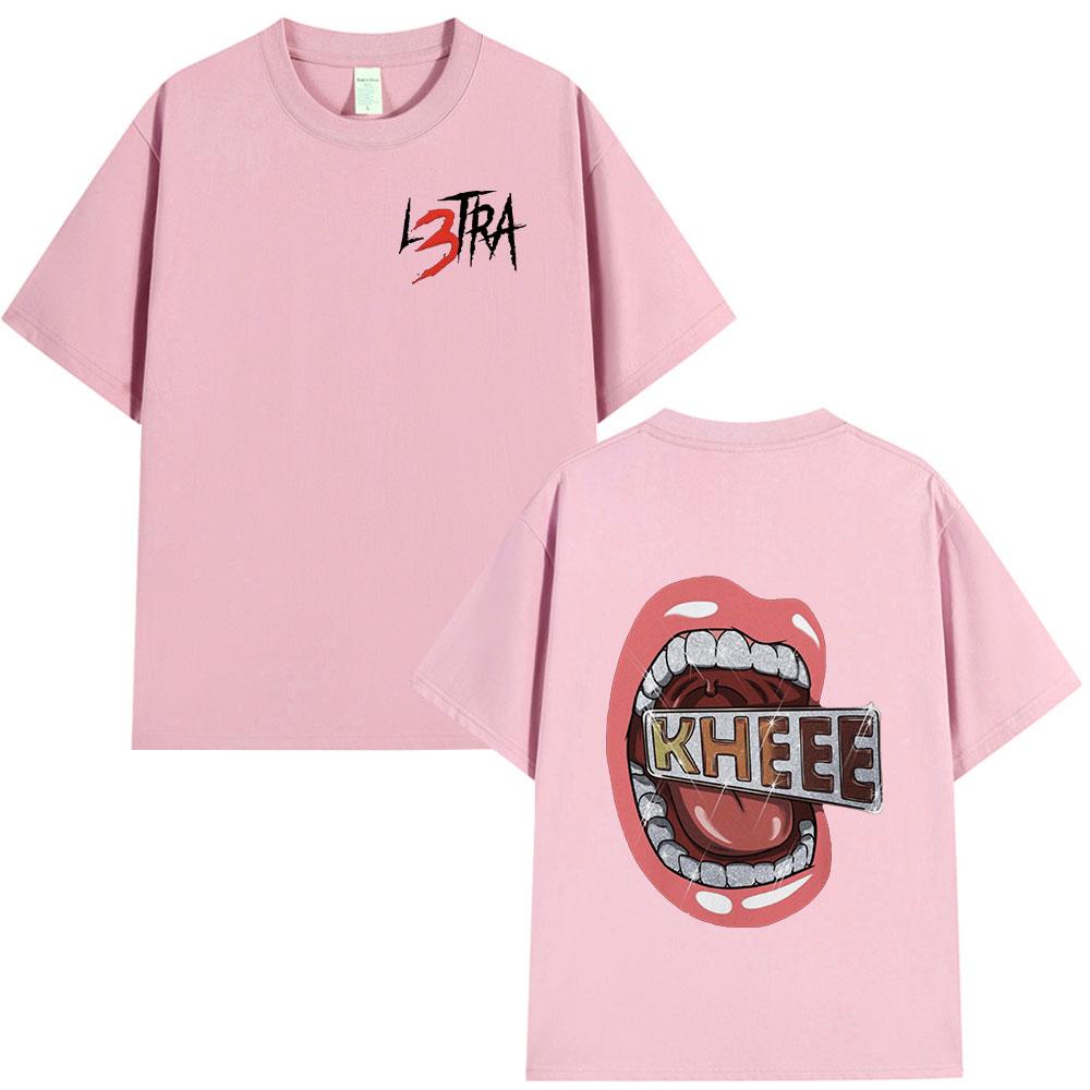 New Rapper Luar La L 100cotton Mens Shirt Hawaiian Luxury Graphic Hip Hop Tshirt Summer Y2K Short Sleeve Fashion Oversized Tee