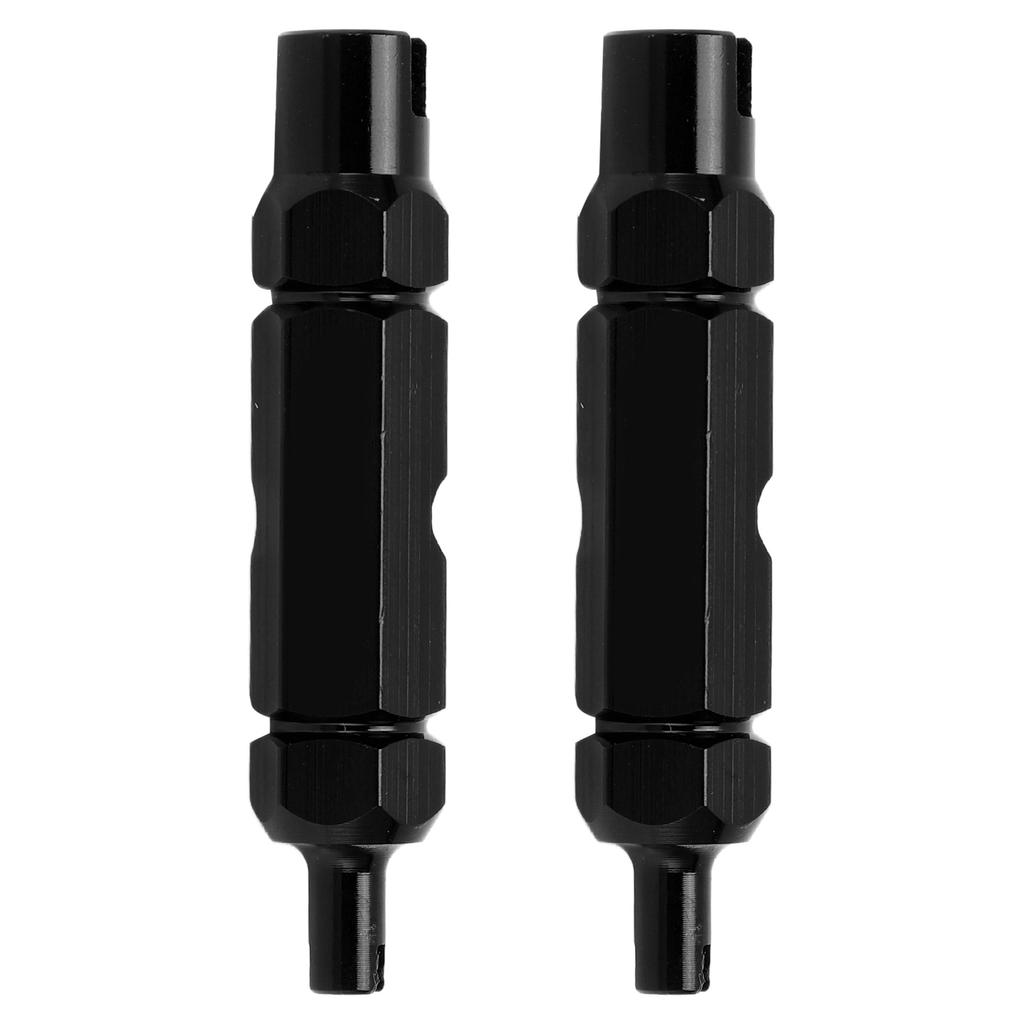 2pcs Bike American Valve Core Double Head French Valve Core Remover Wrench Repair ToolBlack