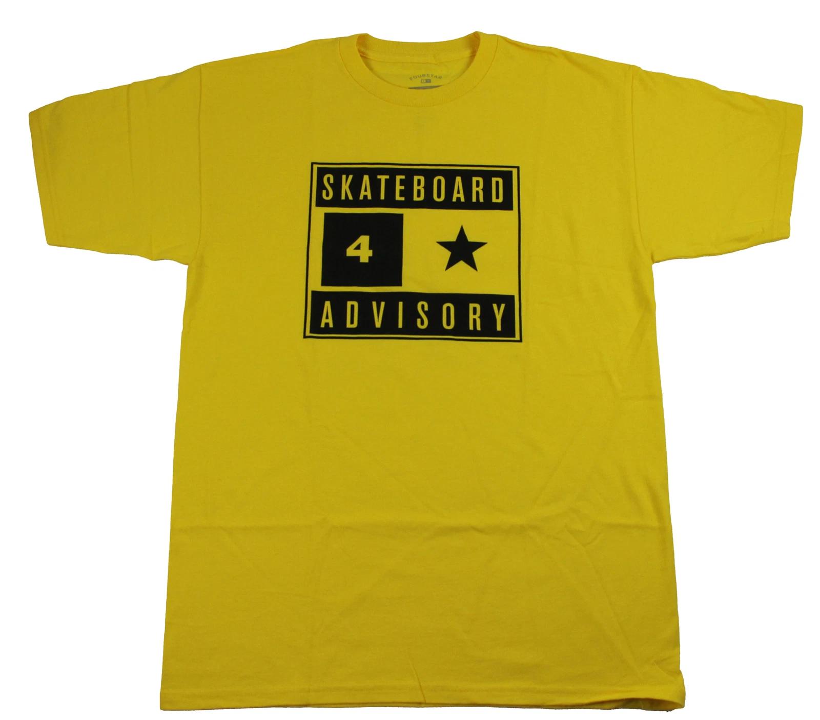 

FOURSTAR Skateboard Shirt ADVISORY YELLOW S