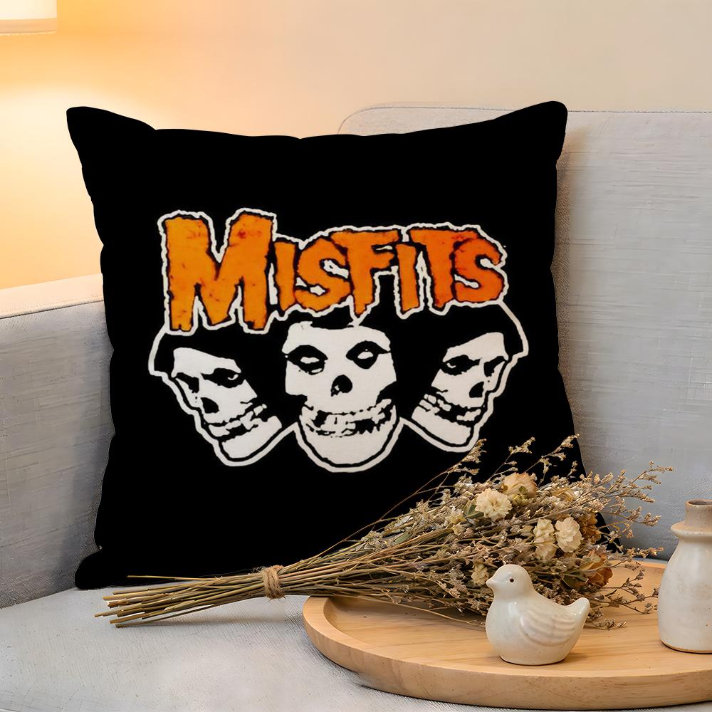 

Cushion Cover Linen SkinFriendly Soft Decorative Case For Sofa Home Decor Punk MMisfitsS Rock Band Pillow cover 30x30cm