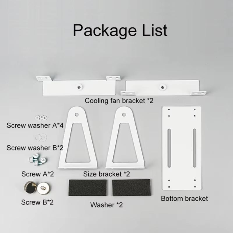 Adjustable Automotive Fan Mount Corrosion Resistant Metal Bracket 360 Degree Rotation Easy Installation Car Cooling Accessory