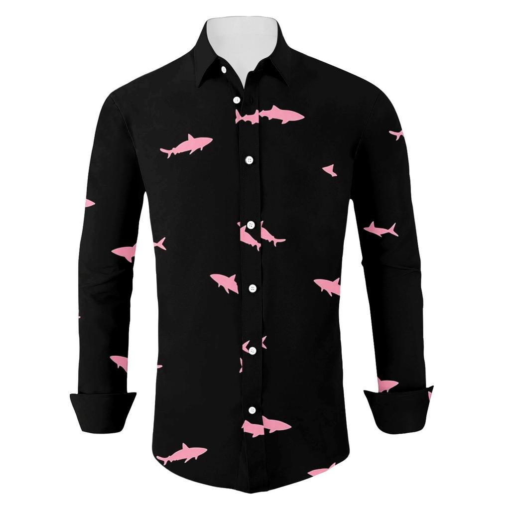 Men's Hawaii Summer New Loose Long Sleeve Shirt Cardigan Beach Shirt