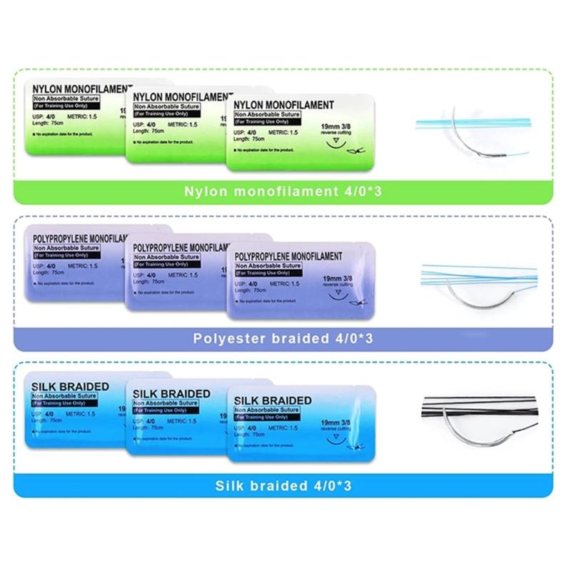 Soft Silicone And Strong Metal Suturing Practice Training Equipment Set For Comprehensive  Practice And Durability