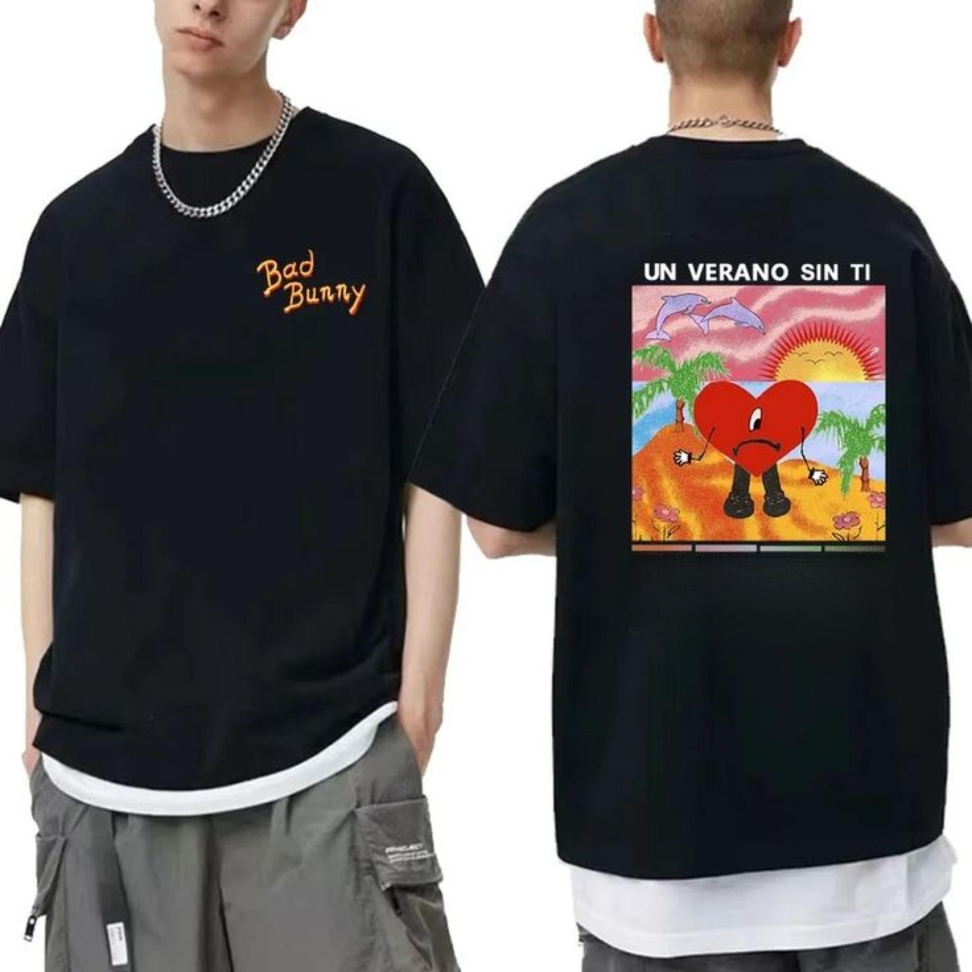 

Bad Bunny World s Hottest Tour Un Verano Sin Ti Мерч Футболка Свитшот Короткий Рукав Для Мужчин Женщин Оверсайз Хип-хоп Футболки Топ S