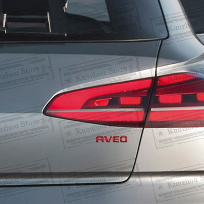 1PCS Metal For Chevrolet Aveo Logo Emblem Car Rear Trunk Sticker Body Sign Badge Letter Decoration Styling Accessories AE6