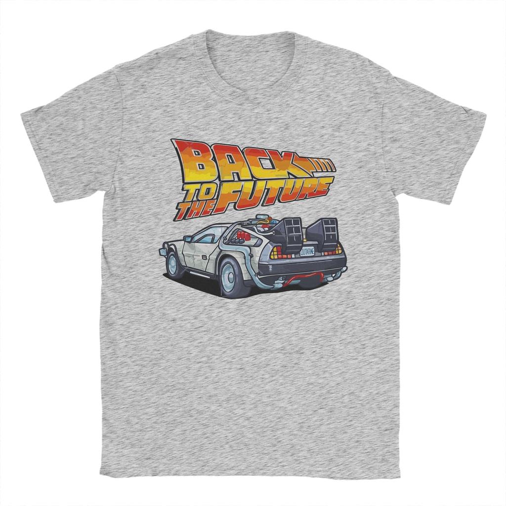 Back To the Future T Shirts DMC DeLorean Cotton Tops Beach Classic Short Sleeves T Shirt O Neck Harajuku Custom Logo Tshirt