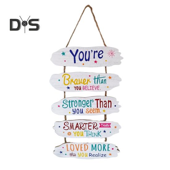 

Положительное утверждение настенная вывеска деревянная позитивная цитата вешалка на входную дверь детская игровая комната гостиная спальня образовательное настенное искусство поощрение wood