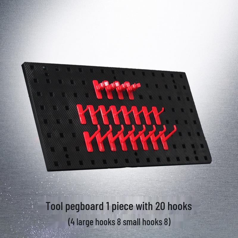 Pegboard Plastic Tool Organizer: Hanging Board for Car Wash, Hardware, Power Tools, and Storage Display.