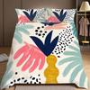 3-Piece Bedding Pillowcase Quilt Cover Set Plant Geometric Pattern 2D Digital Printing Suitable For Bedroom Dormitory Decoration