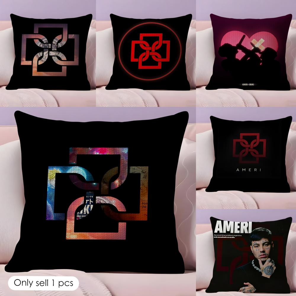 MMale Singer DDuki Cushion Cover Natural Linen Organic Fabric DoubleSided Printing Couch Pillow Covers Home Decor