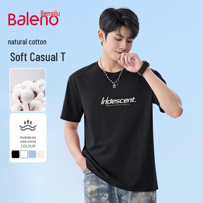 Baleno Men s Cotton Loose Fit Graphic T-Shirt M