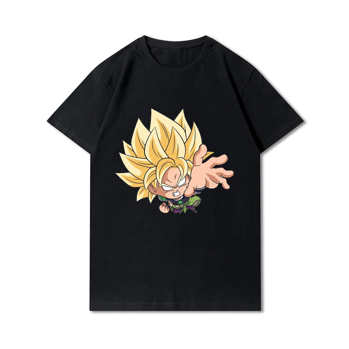 

Чоловічі футболки з принтом Dragon Ball, бавовняні топи, літні повсякденні аніме, чорні футболки 3XL