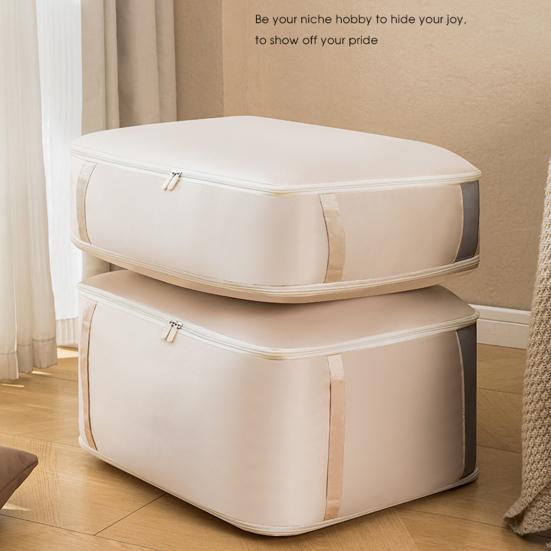 Self Compression Comforter Bag Large Capacity Quilt Storage Bag Washable Wardrobe Organizer with Mesh Viewing Window for Clothes Blankets Sweaters