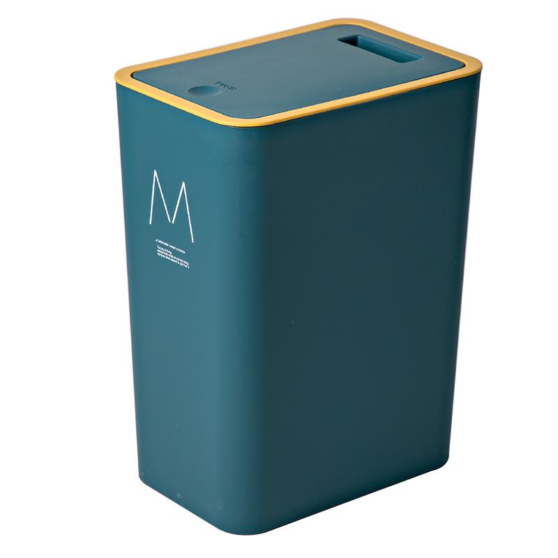 Press-Type Large Household Trash Can with Lid - Bathroom, Kitchen, Crevice Storage, Thickened Waste Paper Basket