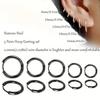 5 Pairs/set of Stainless Steel Earrings - Fashionable and Lightweight Unisex Earrings | Comfortable and Minimalist Style