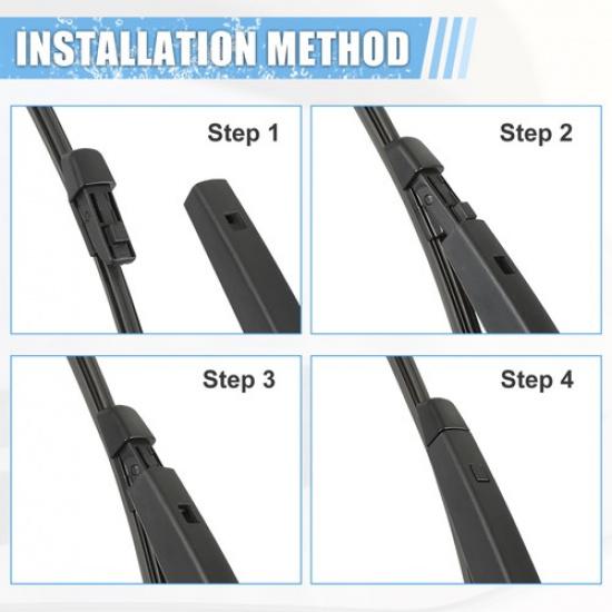 Car Rear Windshield Wiper Blade Arm Set Replacement for VW Tiguan 2018-