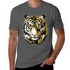 Cool Tiger Head Realistic Tiger Eyes Tshirt Trendy Casual Short Sleeve Shirt
