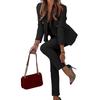 Women's Dressy 2 Piece Business Set Long Sleeve Blazer And Pencil Pant Set Casual Office Work Outfit