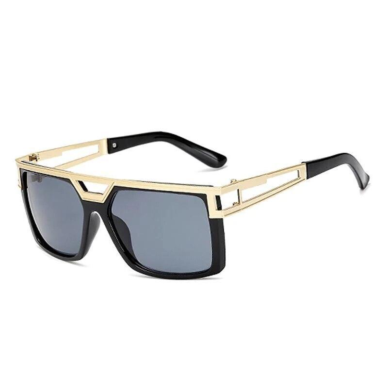 Large-frame New Metal Double-beam Men In Europe And The United States Large-frame Eyebrow Sunglasses
