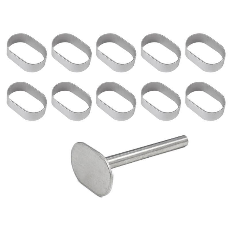  Biscuit Cutter Pressing Molds Set Metal Moon Cake Donut and Scone Molds for Handmade Training Cooking Baking Attachment