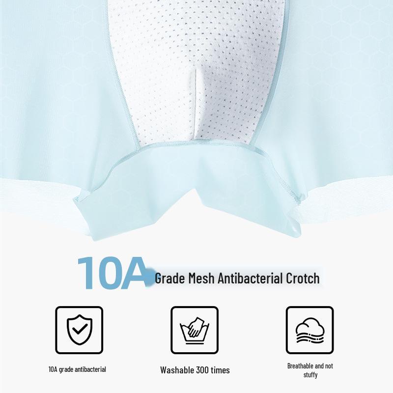 2026 Breathable Ice Silk Men's Boxer Briefs with Antibacterial Fabric