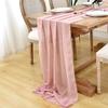 1 PCS Chemin de Table en Mousseline 30*300cm Chemin de Table Romantique pour Mariage Anniversaire Fête de Mariée Saint-Valentin Décoration de Table