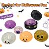 Sensory Fidget Toys for Stress Relief Halloween Bun Squeeze Toy with Steamer Ball Spooky Ghost Transparent Glitter Fidgets Calm Pumpkin Adults