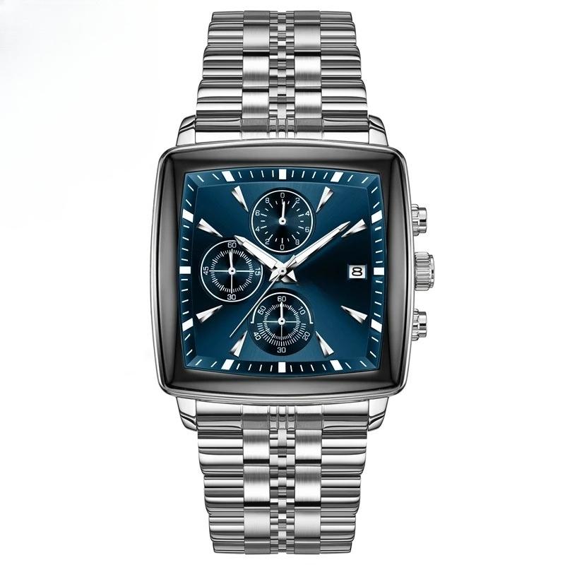 Men's Watches Luminous Waterproof Stainless Steel Chronograph Date Military Quartz Watch