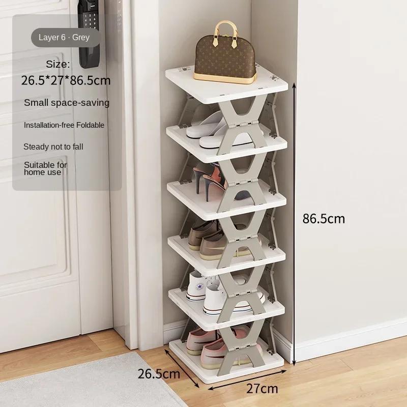 X-shaped Shoe Rack Foldable Simple Shoes Shelf Installation Free Multistorey Storage Racks Simplicity Household Sneakers Shelves