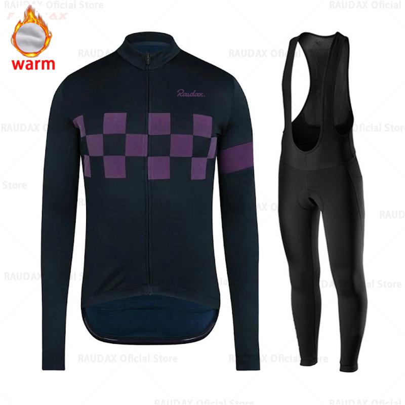 2026 Winter Fleece Riding Suit Set Clothes Roupa Ciclismo Masculino Long Sleeve Cycling Jersey Men Culotte Ciclismo Cycling