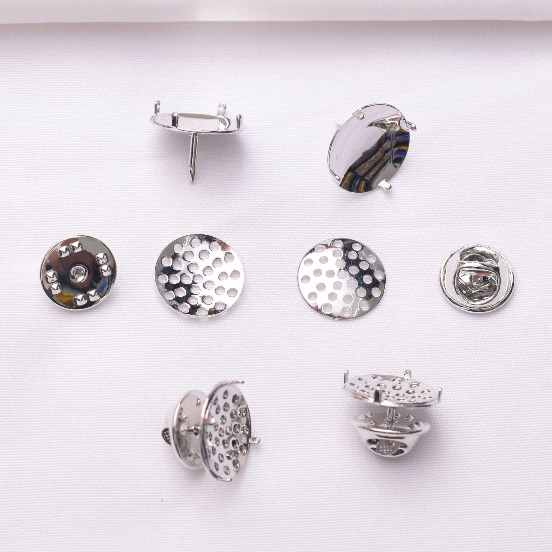 

10 шт. 14-каратный золотой мешок, сохраняющий цвет, держатель для броши в виде стручка лотоса, аксессуары, брошь в виде сетчатого диска, одежда своими руками, аксессуары для одежды, брошь (Q109) 12mm disc