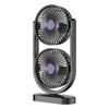 Dual-Head USB Rechargeable Desktop & Floor Fan with 360° Rotation for Outdoors and Camping
