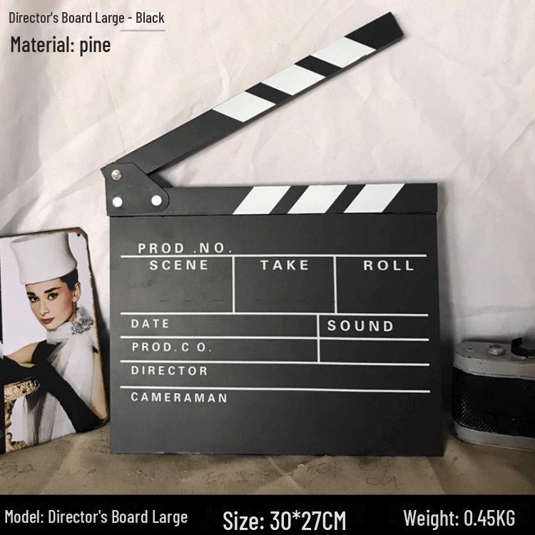 

Англійська режисерська реквізит для фотографій з хлопушкою - акрилові та дерев яні прикраси large size starting with P 30*27CM чорний