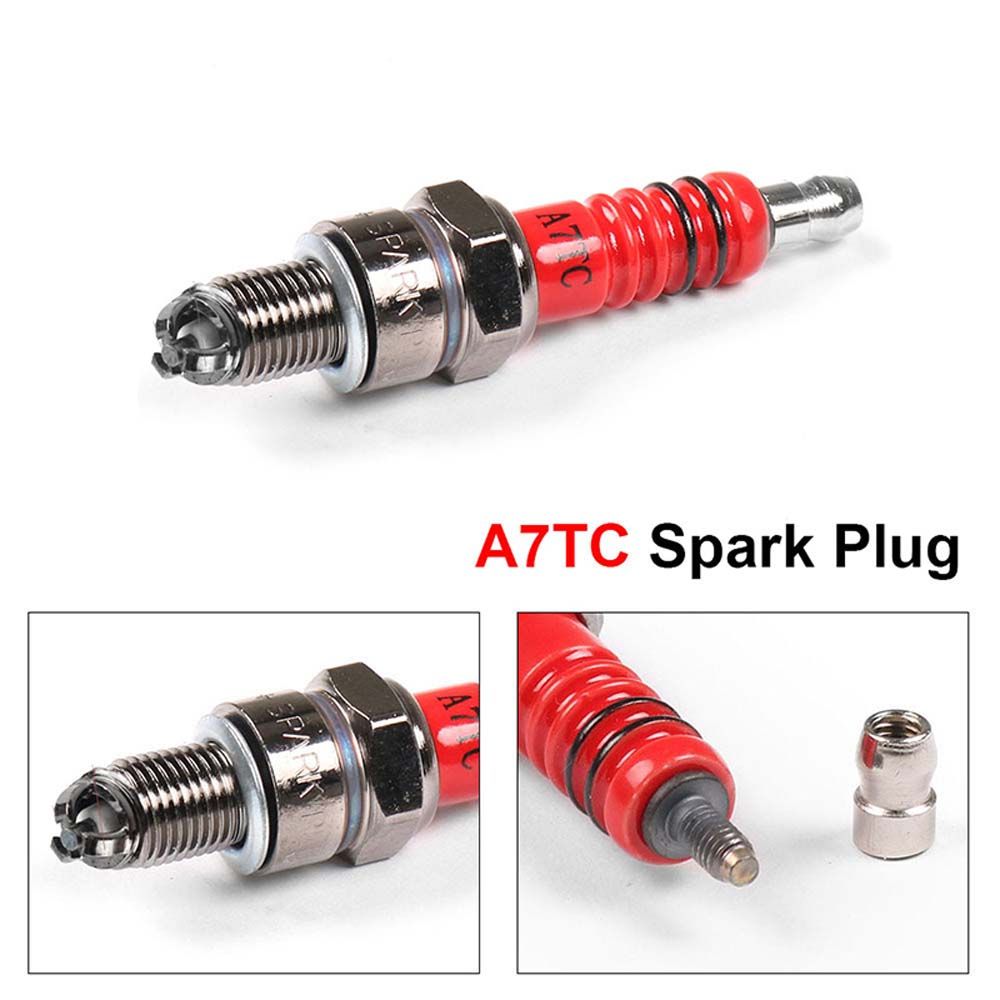 Moped Scooter Three-Electrode A7TC Motorcycle Spark Plug Modification Accessories Replacement Parts