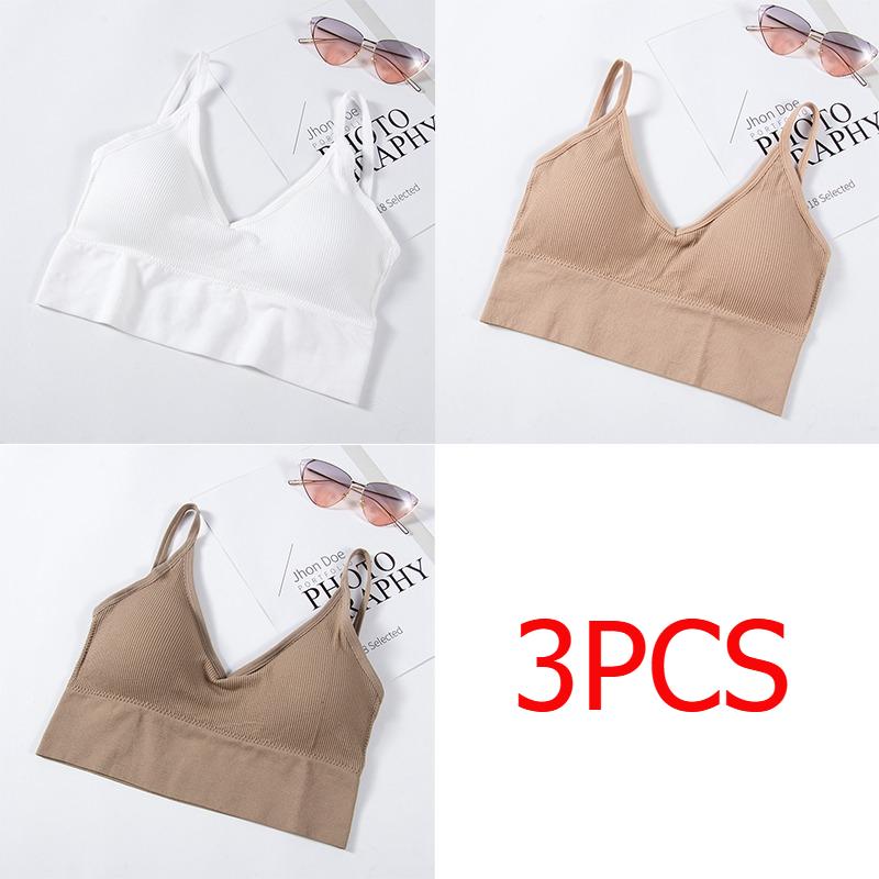 Women Tank Crop Top Seamless Underwear Female Crop Tops Sexy Lingerie Intimates  Removable Camisole