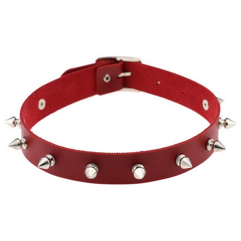 Choker In Pelle Gotico Con Ciondolo Luna Nera | Collana Girocollo Regolabile Anni '90 Per Donna | Accessorio Halloween E Cosplay