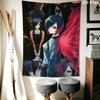 Tokyo Ghoul Wall Tapestry Aesthetic Wall Hanging Printed Fabric Blanket Decorative Tapestries for Bedroom Living Room Home Decor