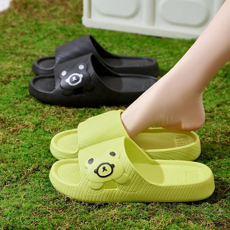 

New cartoon slippers female summer cute bear soft bottom home bathroom bath cool slippers couple home 36-37 Suitable for 35-36 помаранчевий
