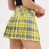 Plaid Pleated Running Tennis Skirt with Pocket