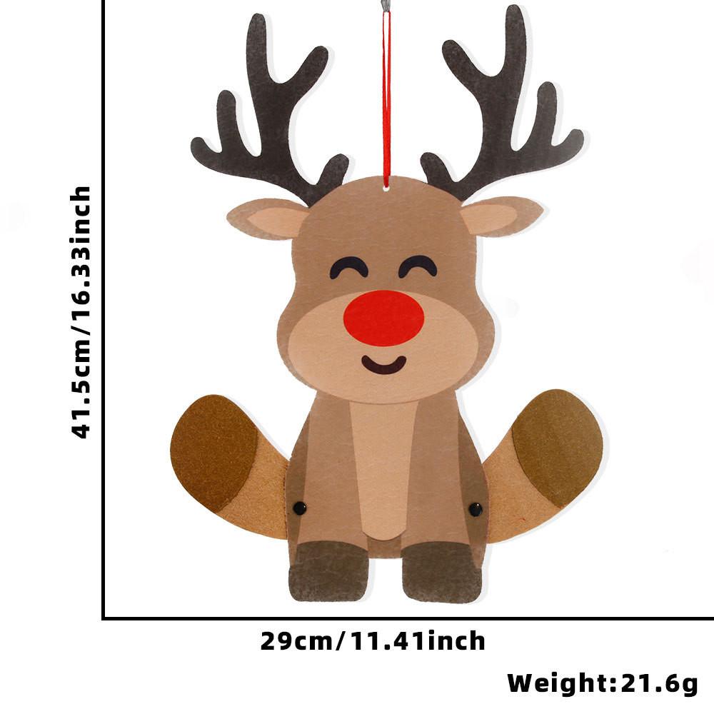 

Felt Large Delightful Christmas Decorations Featuring Movable Snowman And Reindeer Designs Reindeer Ornament