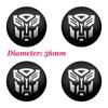 4Pcs 56+60mm Autobots Logo Transformers Badge Emblem Stickers Car Wheel Hub Center Caps Rim Cover Auto Decoration Accessories