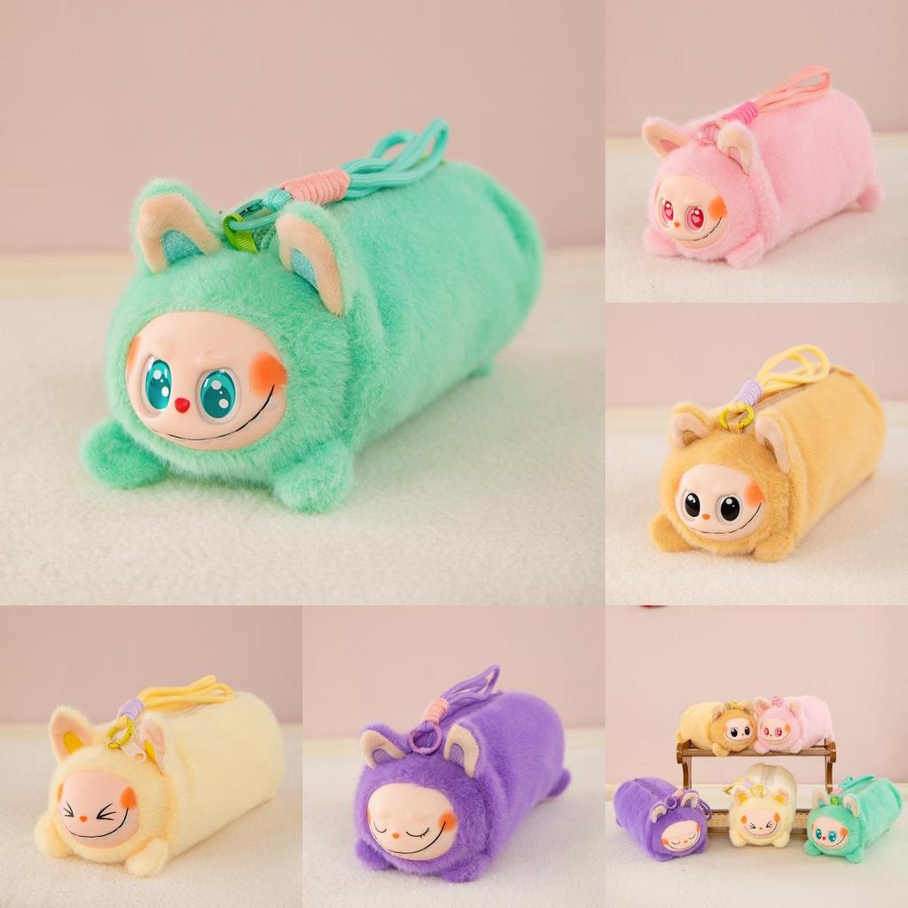 Pen Case Plush With Lanyard Design And Soft Material For School Use