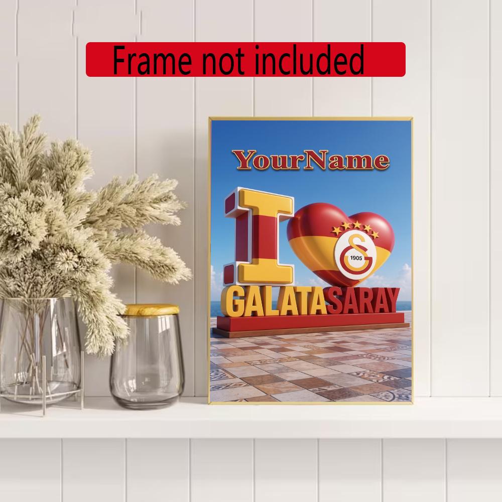 Galatasaray Customize Text Diamond Painting Round Diamond Mosaic Suitable For Beginners Diamond Painting Rhinestones Gift Frameless