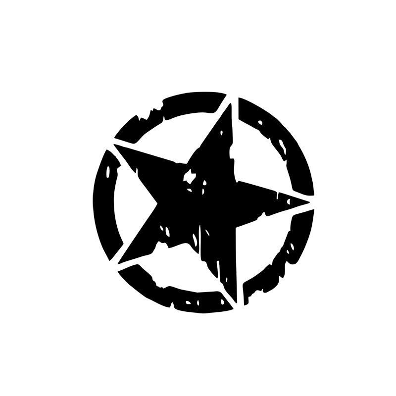 

12X12CM Car Stickers 3 Colors Star Graphic Motorcycle Decals Vinyl Car-Styling чёрный
