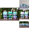 Adorable Kt Cat Figurine Cute Fashionable Pvc Cat Doll For Home Desk Decoration